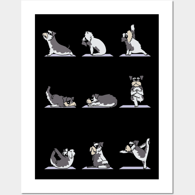 Miniature Schnauzer Yoga Wall Art by HillySeonard